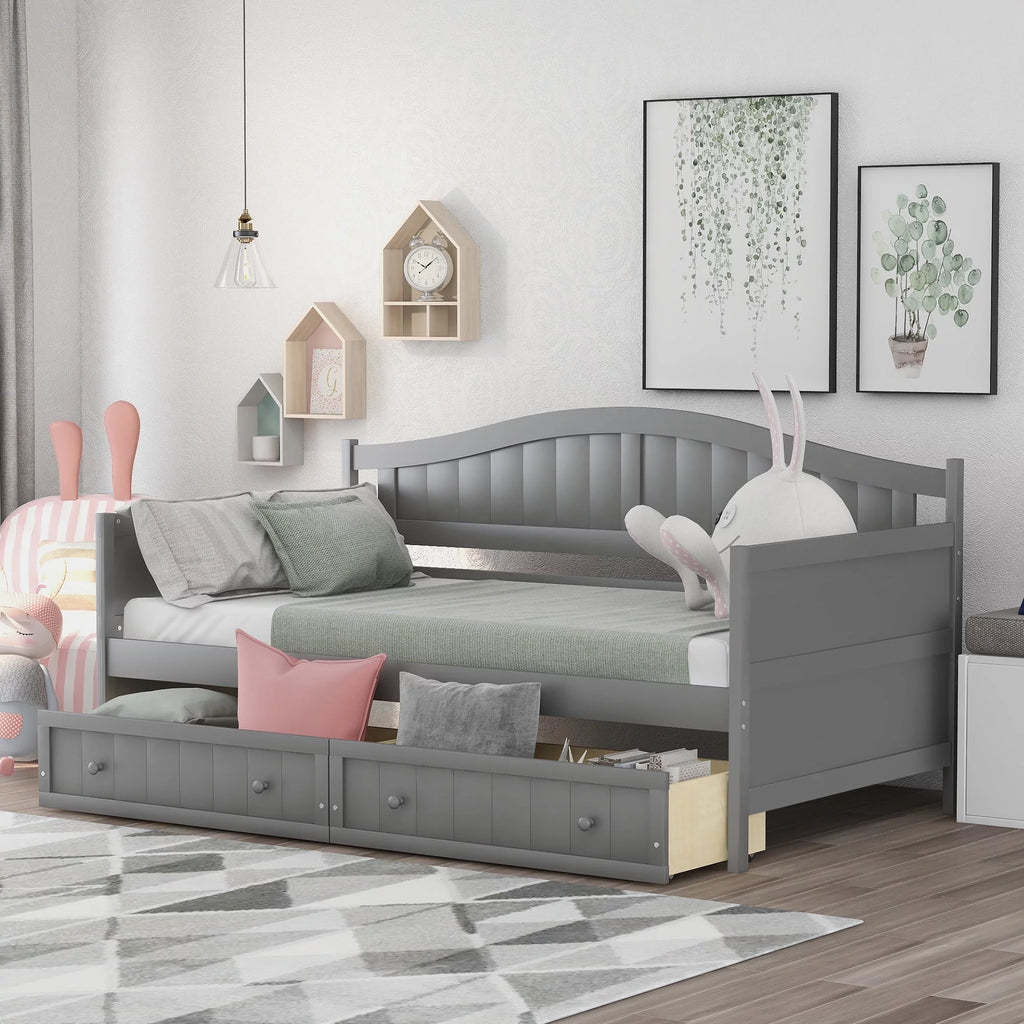 Convertible Chair Bed Modern Sofa Bed Double Wooden (Espresso) N59543