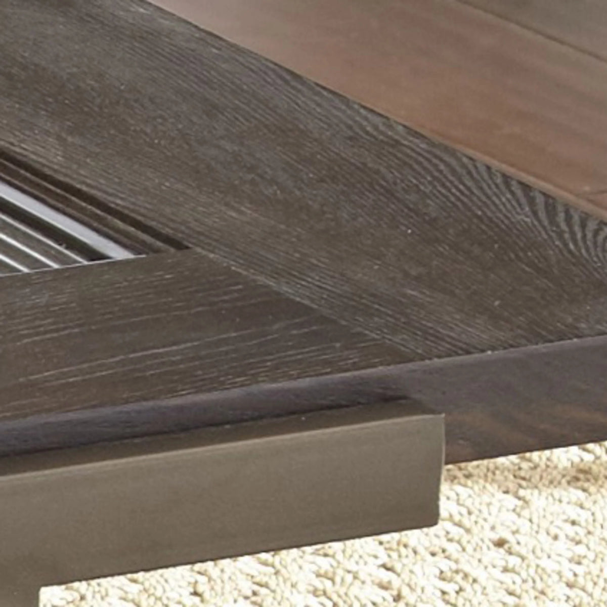 Rustic Industrial Cocktail Table with Bottom Shelf L110771