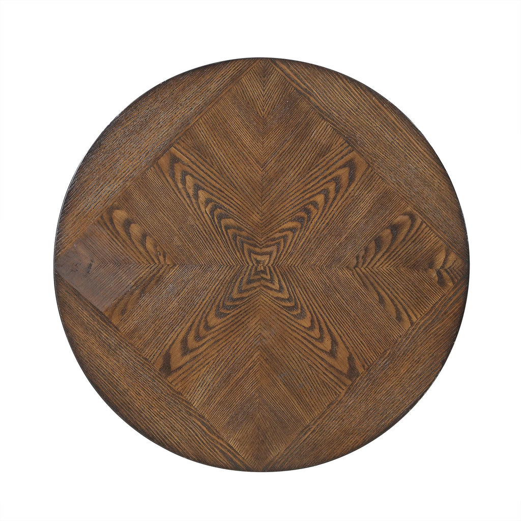 Round Indoor End Table with Shelf M42073