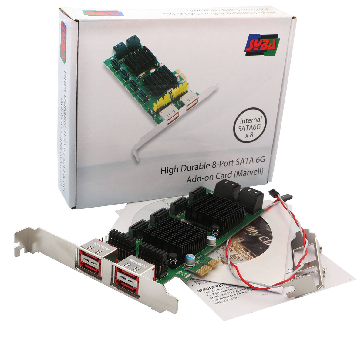 8 Port SATA III and eSATA PCI-E Card K189465