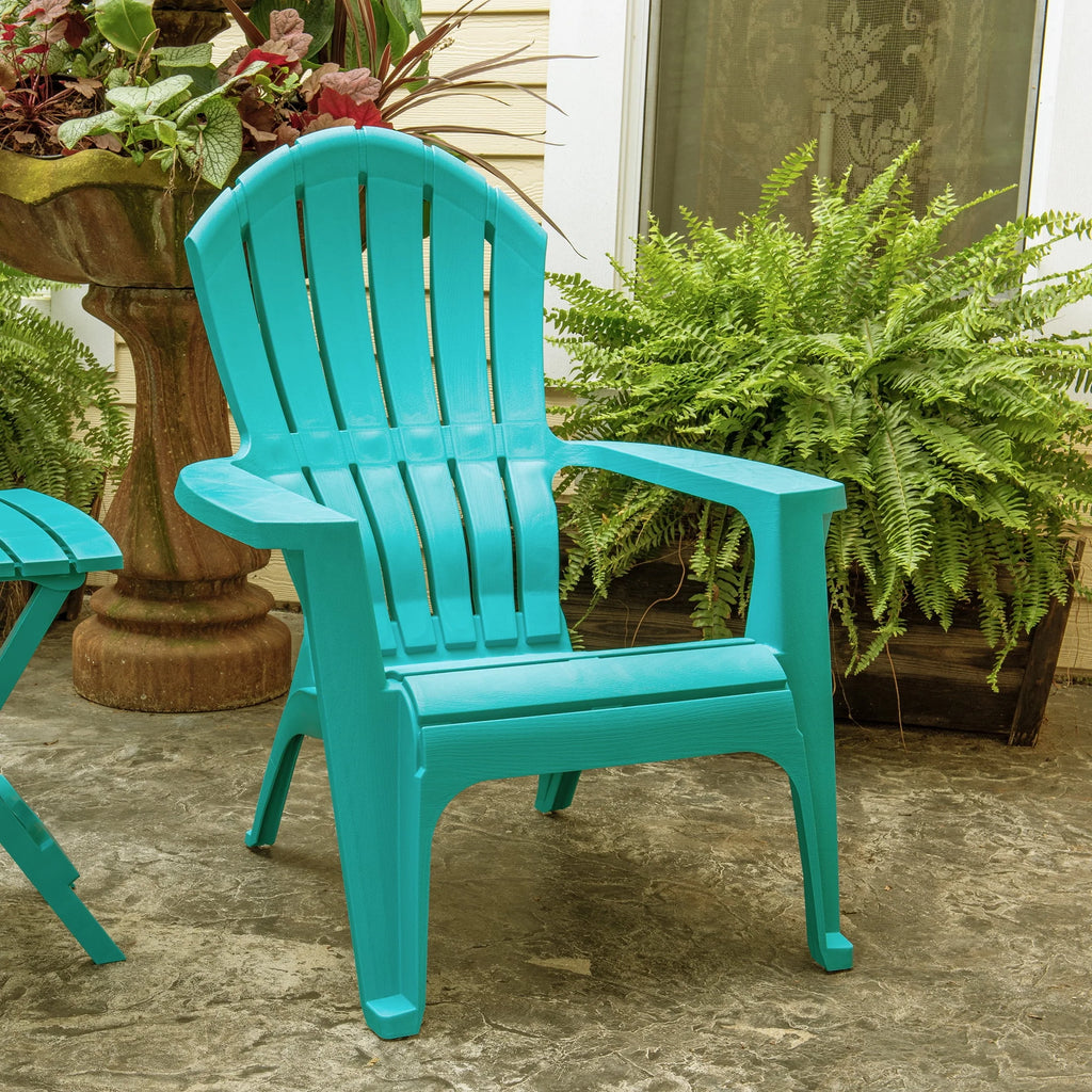 Gray Resin Stackable Adirondack Chair I54470