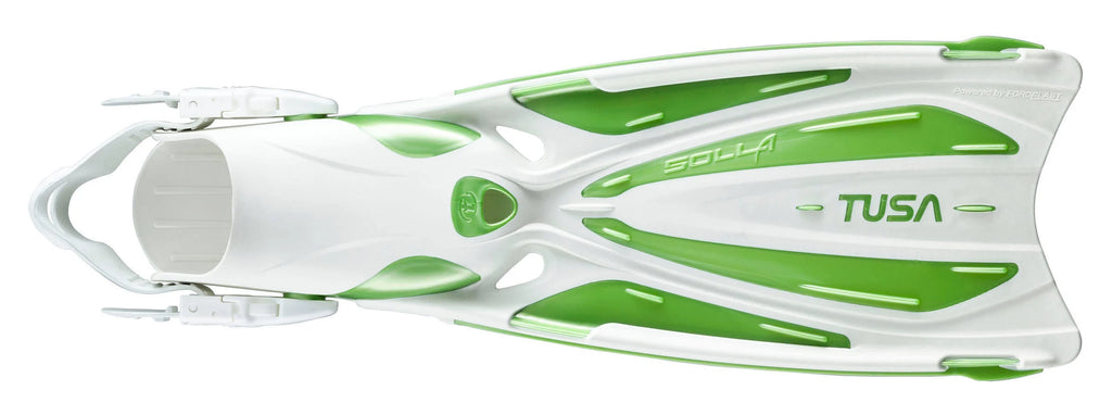 Siesta Green/White Open Heel Dive Fins R6306