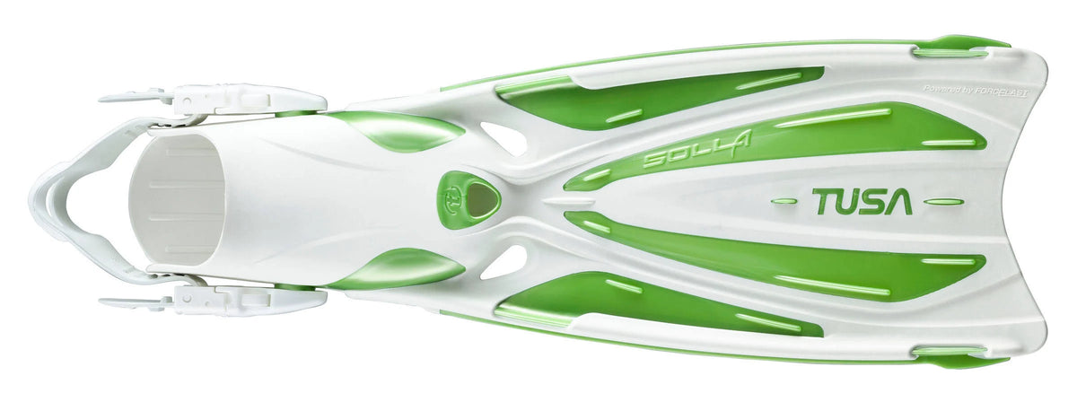 Siesta Green/White Open Heel Dive Fins R6306