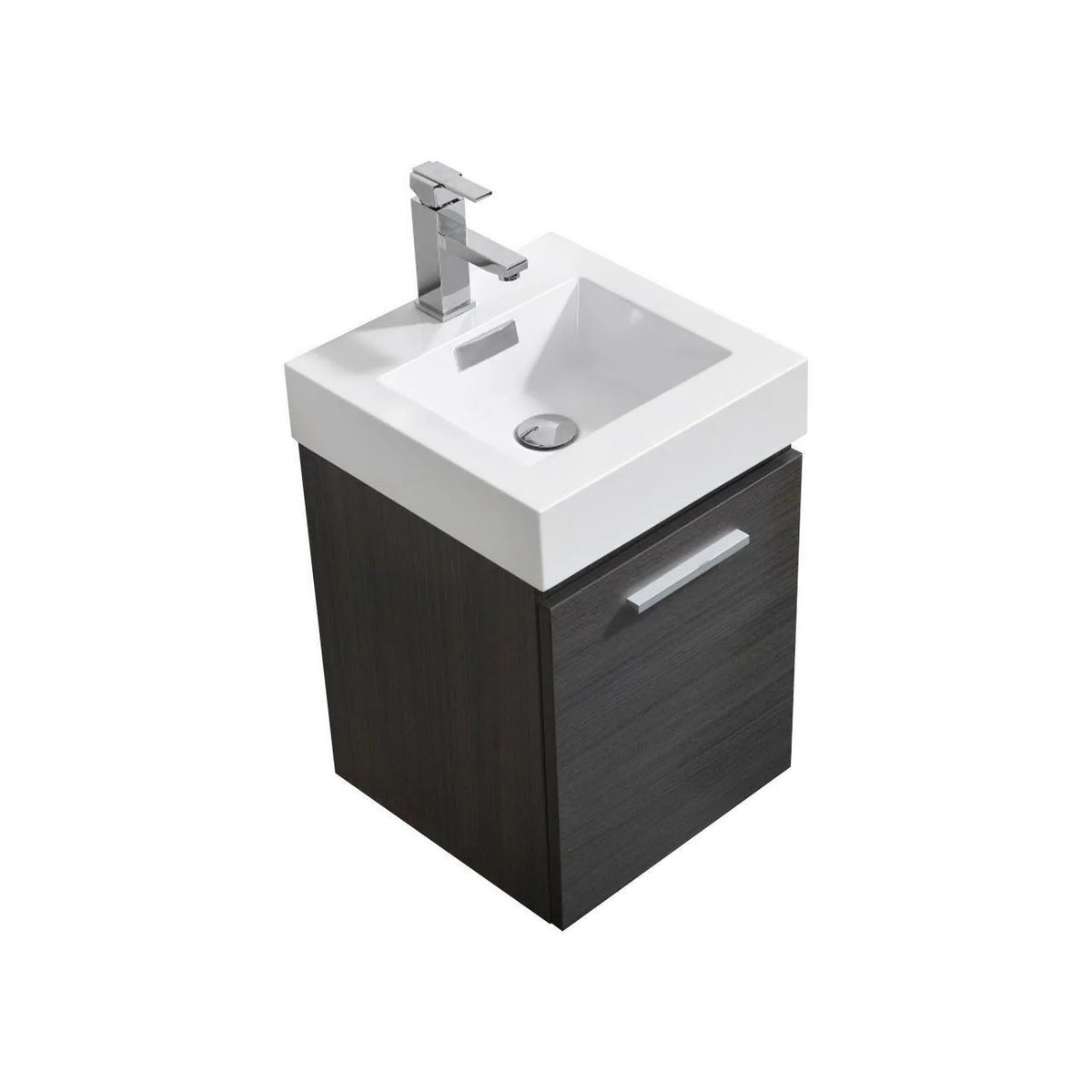 16 in. Wall Mount Gray Oak Bathroom Vanity A2187