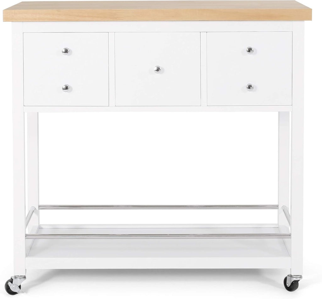 Natural Black Kitchen Cart U9409