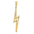 14k Yellow Gold Polished Diamond-Cut Lightning Bolt Pendant D963