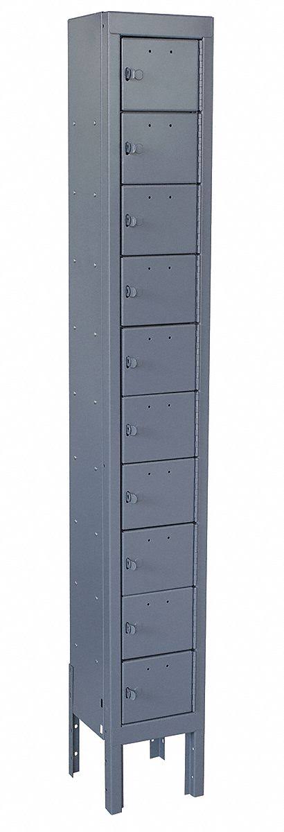 Cell Phone Locker, 10 High, Gray Z94676