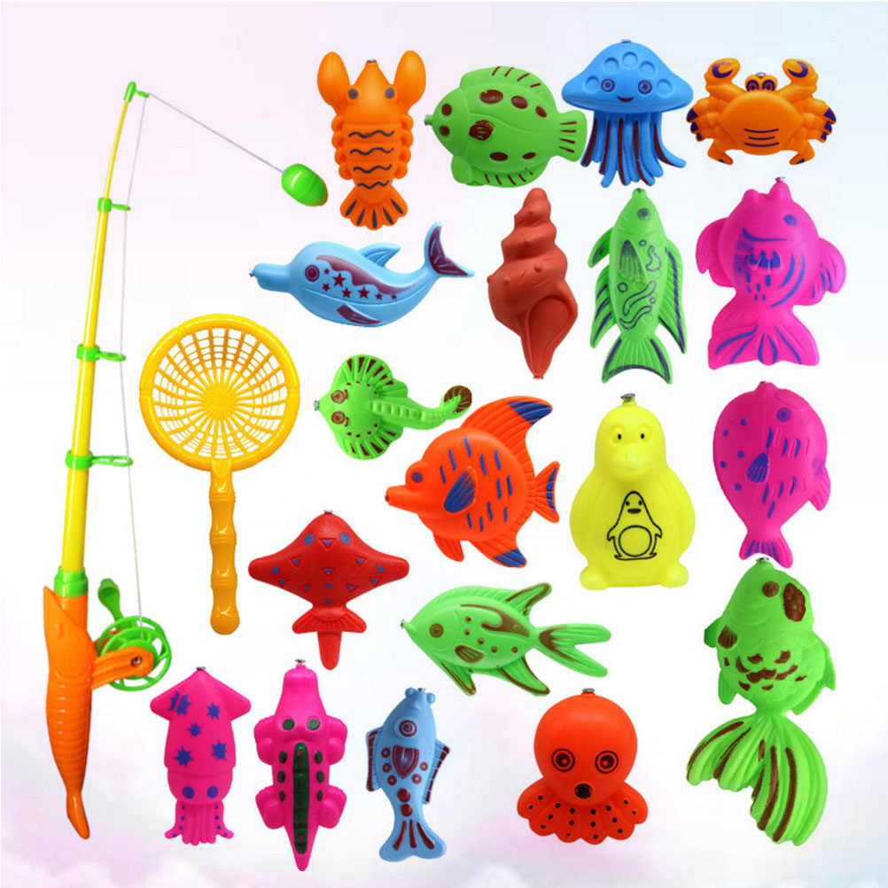 22pcs Magnetic Fishing Game Set with Rod and Net P899663
