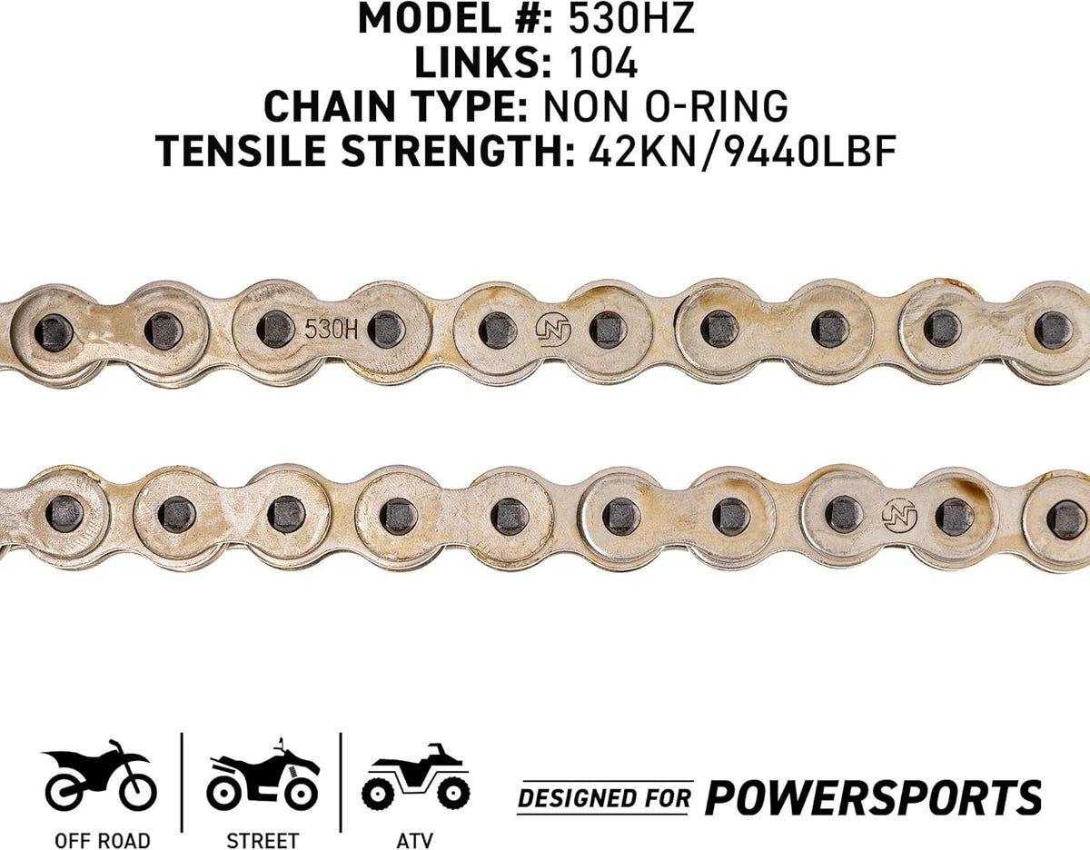 Drive Sprocket Chain Combo 530HZ Standard 104 Links J882108