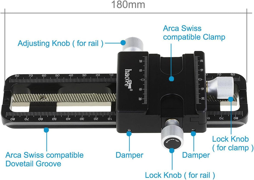 Macro Focusing Rail with Arca Swiss Type Quick Release Clamp U73128