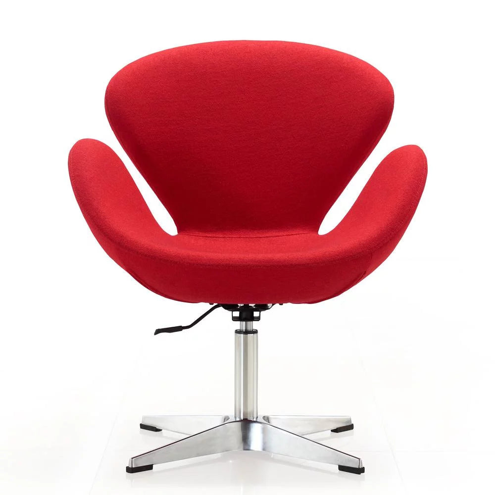 Wool Blend Adjustable Swivel Chair Set of 2 Q4598