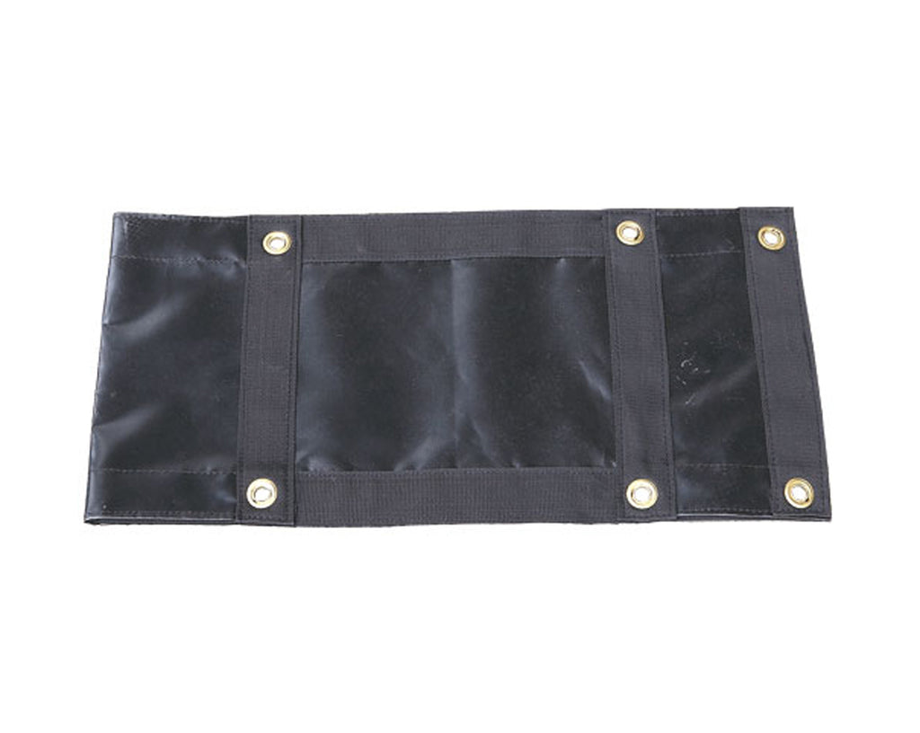 Black Asphalt Vinyl Dump Truck Tarp with Double Pocket & Grommets N4482