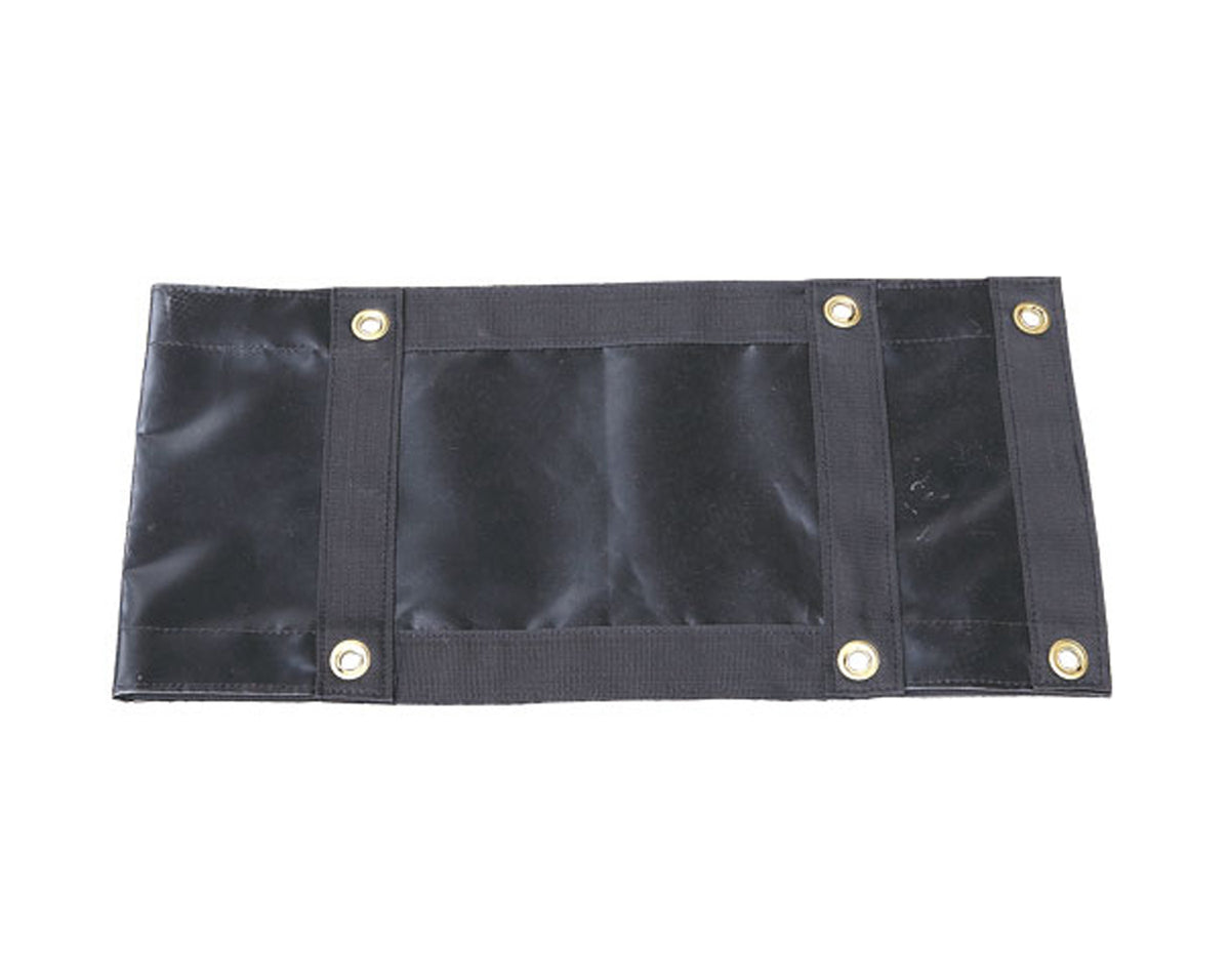 Black Asphalt Vinyl Dump Truck Tarp with Double Pocket & Grommets N4482