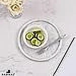 White 10 Inch Marble Round Serving Tray A6895