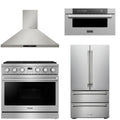 36 Gas Range, Range Hood, Refrigerator and Microwave D37268