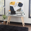 2-Drawer Desk, Natural and White Finish J597567