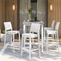 Patio Bar Stool (Set of 2) White A7809