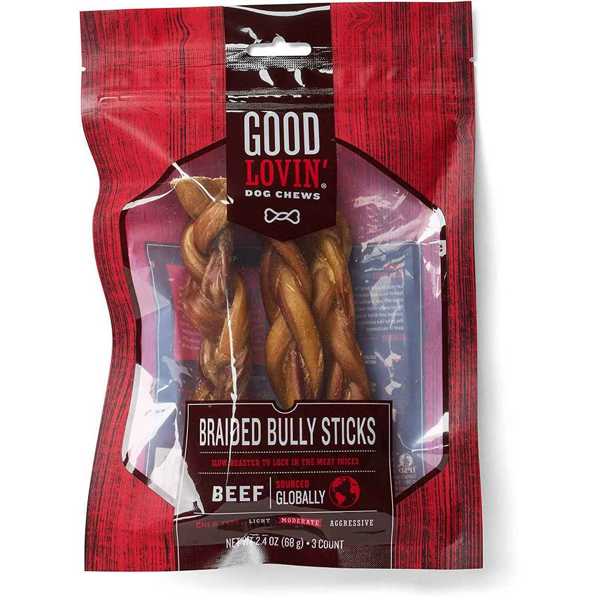 Braided Bully Stick Dog Chew F8126