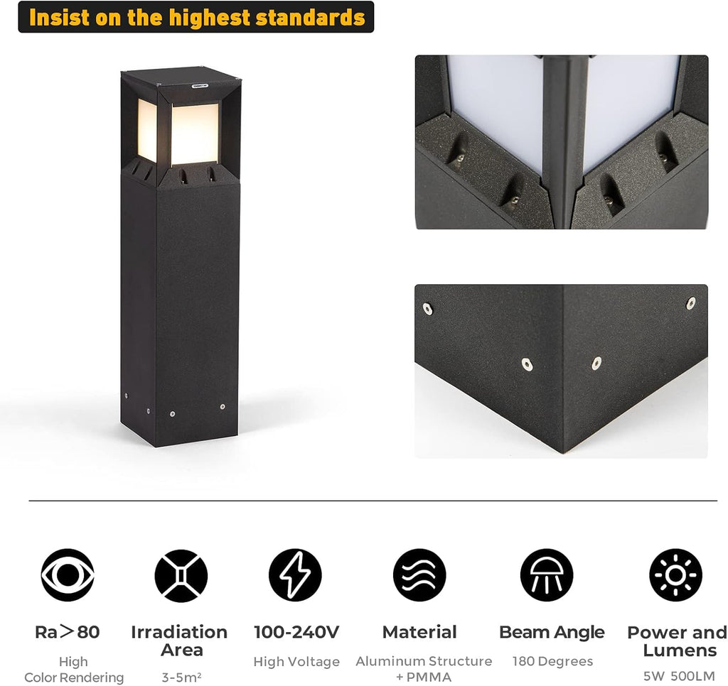 32 Inches Outdoor Bollard Light with IP54 Waterproof LED Lighting T8102