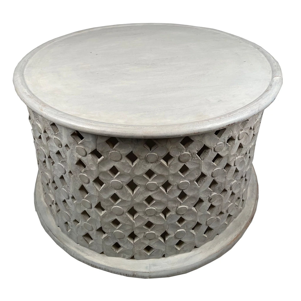 28 Inch Round Mango Wood Coffee Table K928