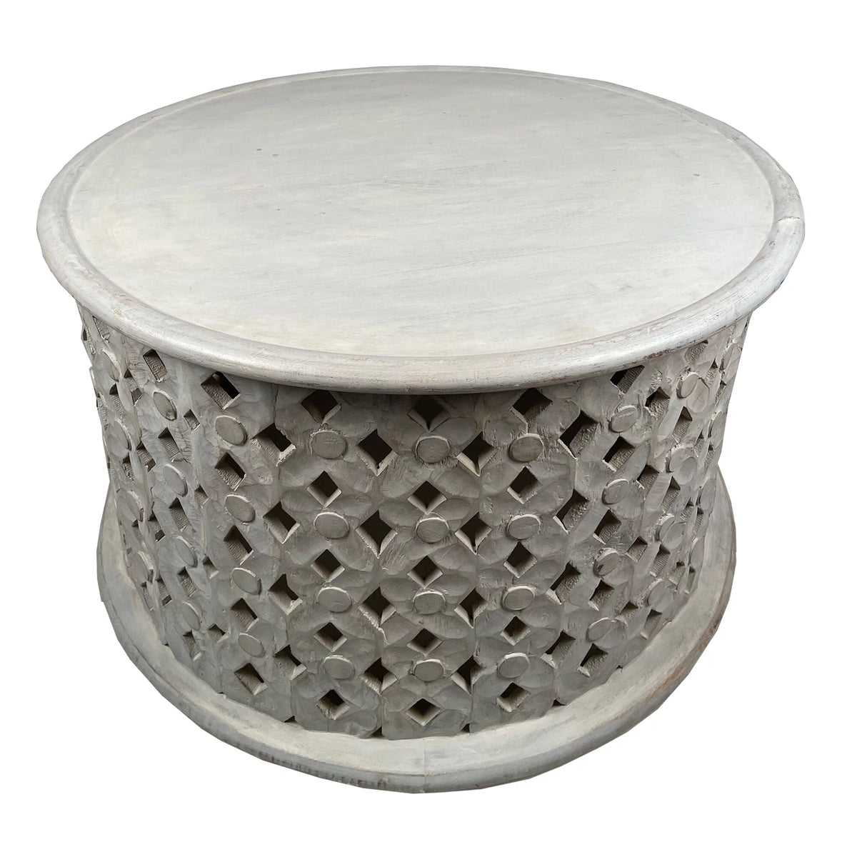 28 Inch Round Mango Wood Coffee Table K928