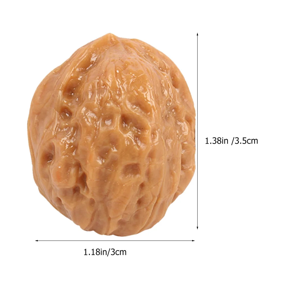 6 Pcs Faux Walnut Artificial Nuts Decorations D648