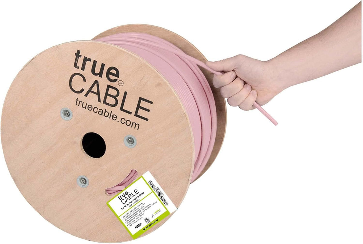 1000ft Red 23AWG 4 Pair Solid Bare Copper Bulk Ethernet Cable X23195