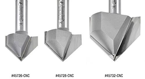 Carbide Tipped V-Groove 90 Deg x 1-1/2 D x 1-1/4 x 22 CH x 1/2 Shank G986