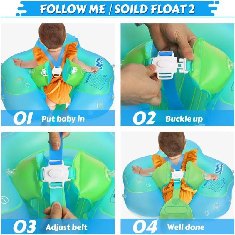 Inflatable Baby Swimming Pool Float Ring with Sun Protection Canopy C232