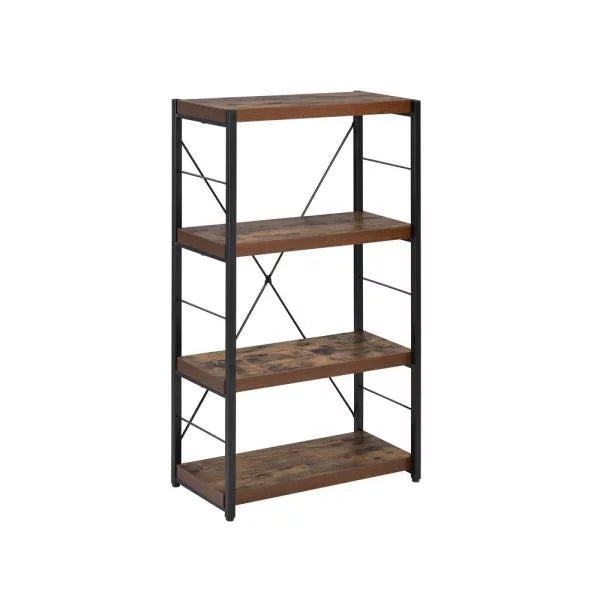 Weathered Oak & Black Bookshelf H748126