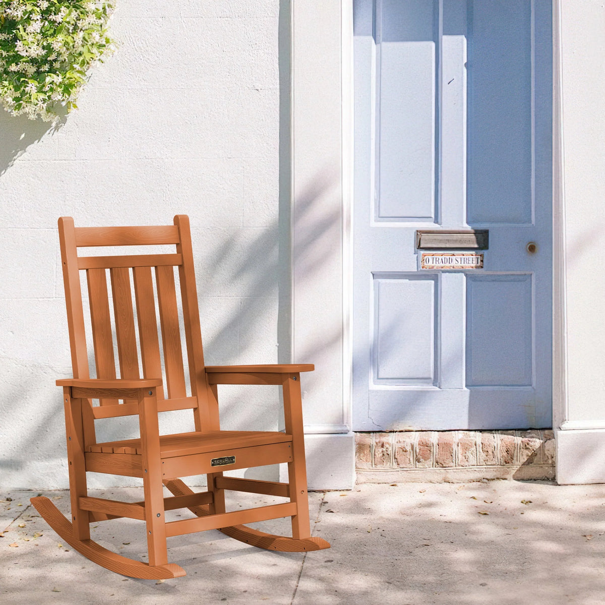Oversized HDPE Plastic Rocking Chair A249926