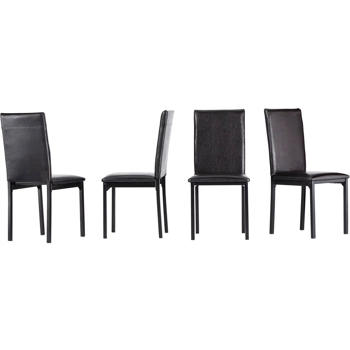 Black Faux Leather Dining Chair Set of 4 P69579