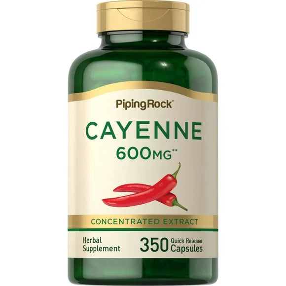 Cayenne Pepper Extract 600mg 350 Capsules J451