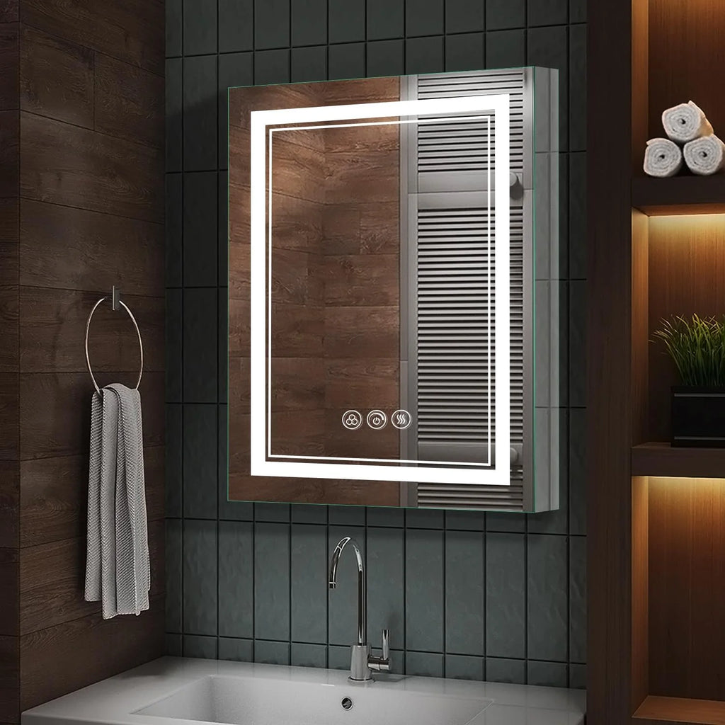 20 x 26 Inch Led Medicine Cabinet with Mirror C23731