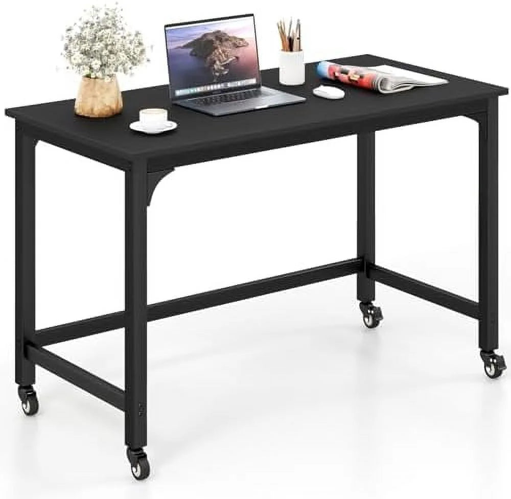 48" Mobile Computer Desk with 4 Casters A39640