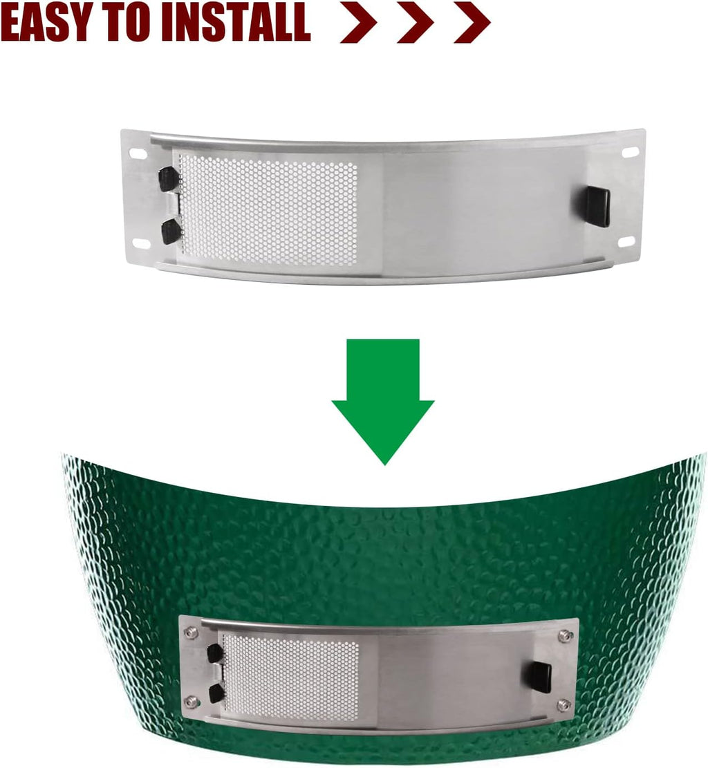 Green Egg Replacement Draft Door Screen Kit with Stainless Steel Bottom Vent G3840