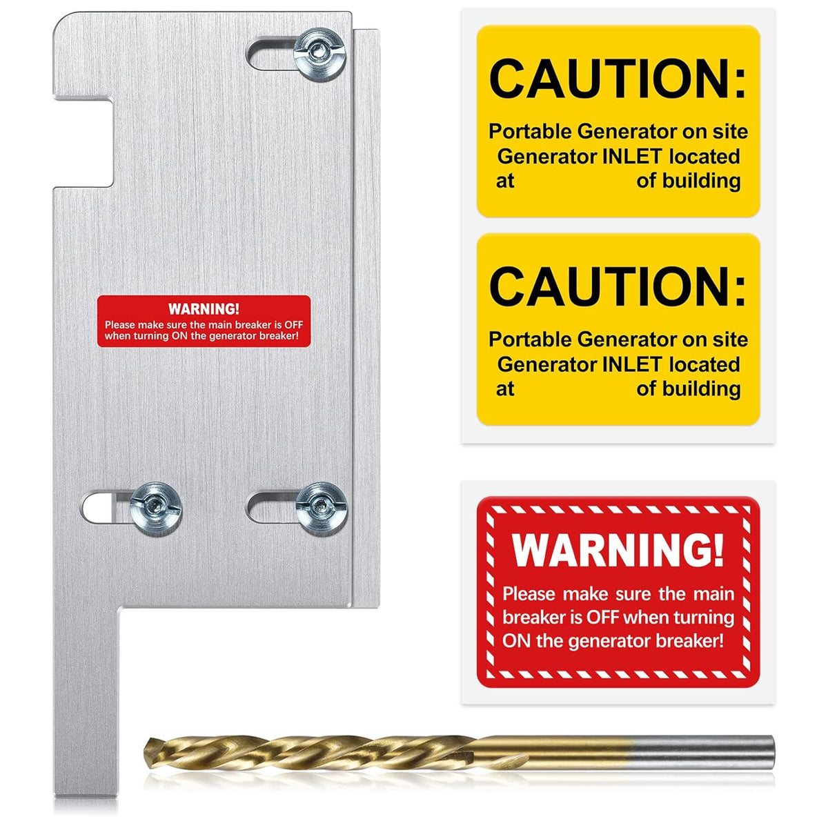 Generator Interlock Kit for Square D Vertical 150 or 200 Amp Main Panels, Anodized, Brushed Nickel, Pack of 2 C191