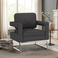 Black Upholstered Accent Chair Y67913