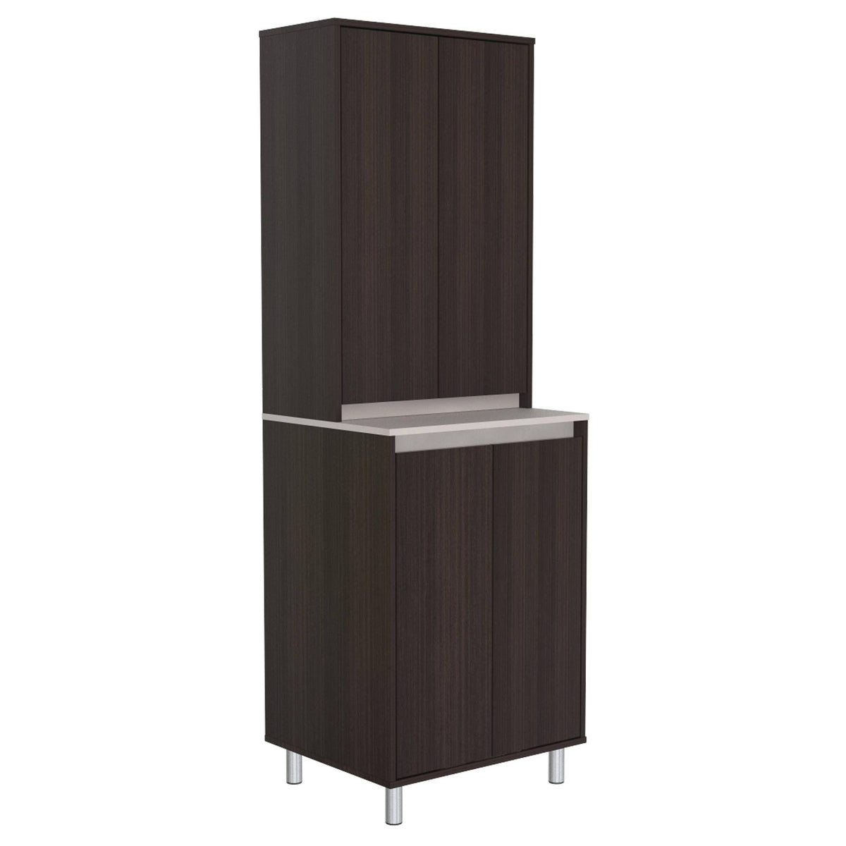 Espresso and Amber Grey 4-Door Cabinet E34732