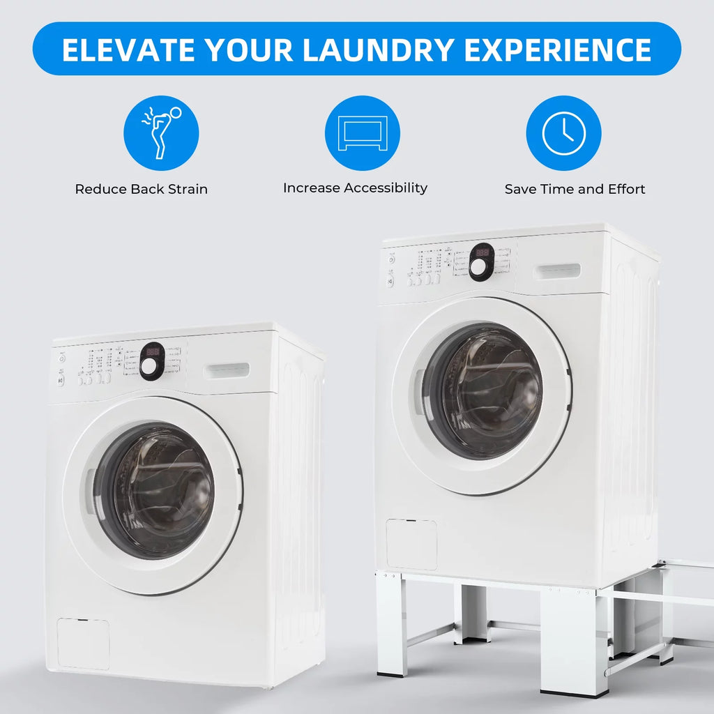 White 2-in-1 Laundry Pedestal U782453