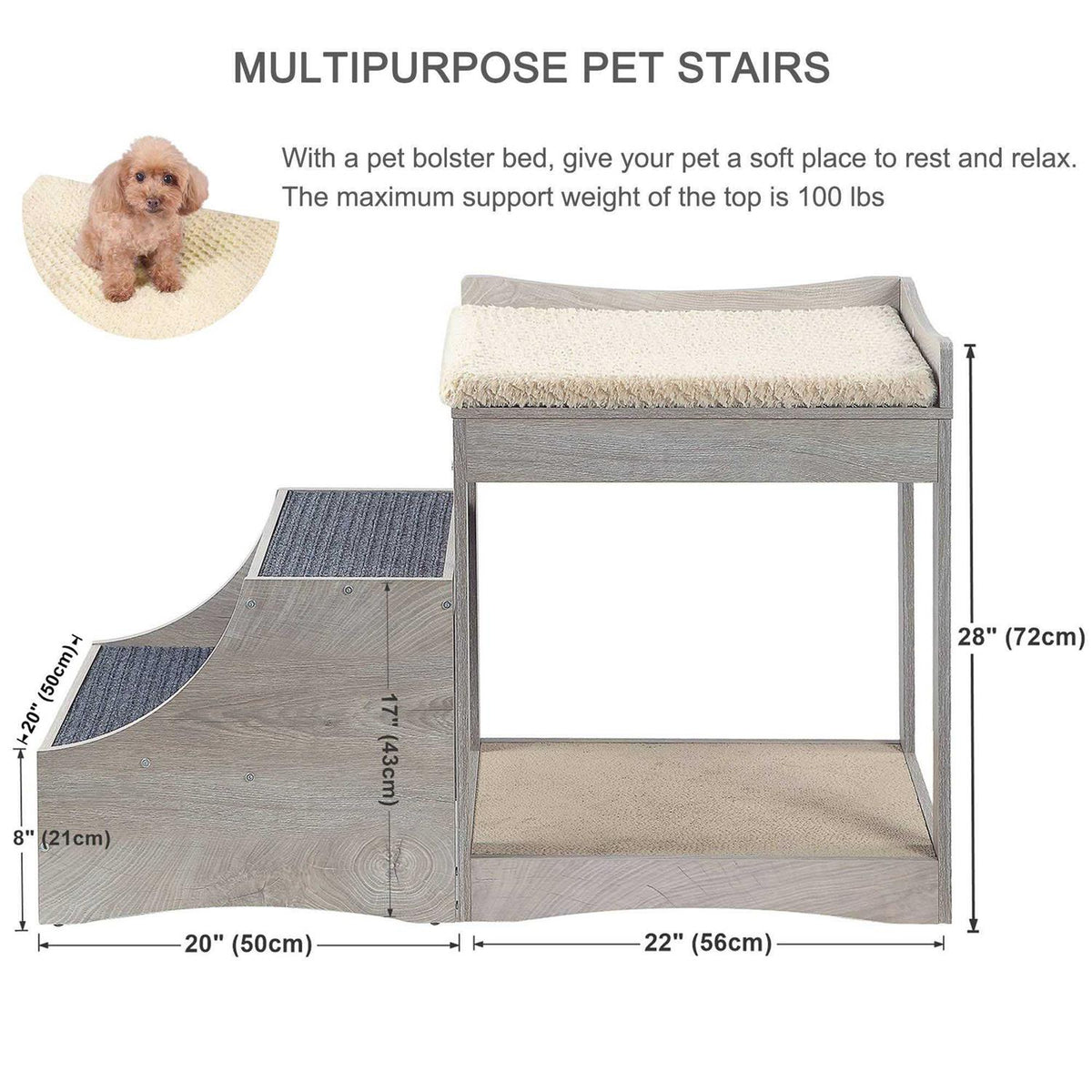 Pet Bunk Bed with Removable Step K765785