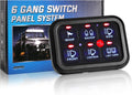 6 Gang Switch Panel Automatic Dimmable LED On-Off Car Switch Panel Button Switch Pod Touch Switch Box L9181