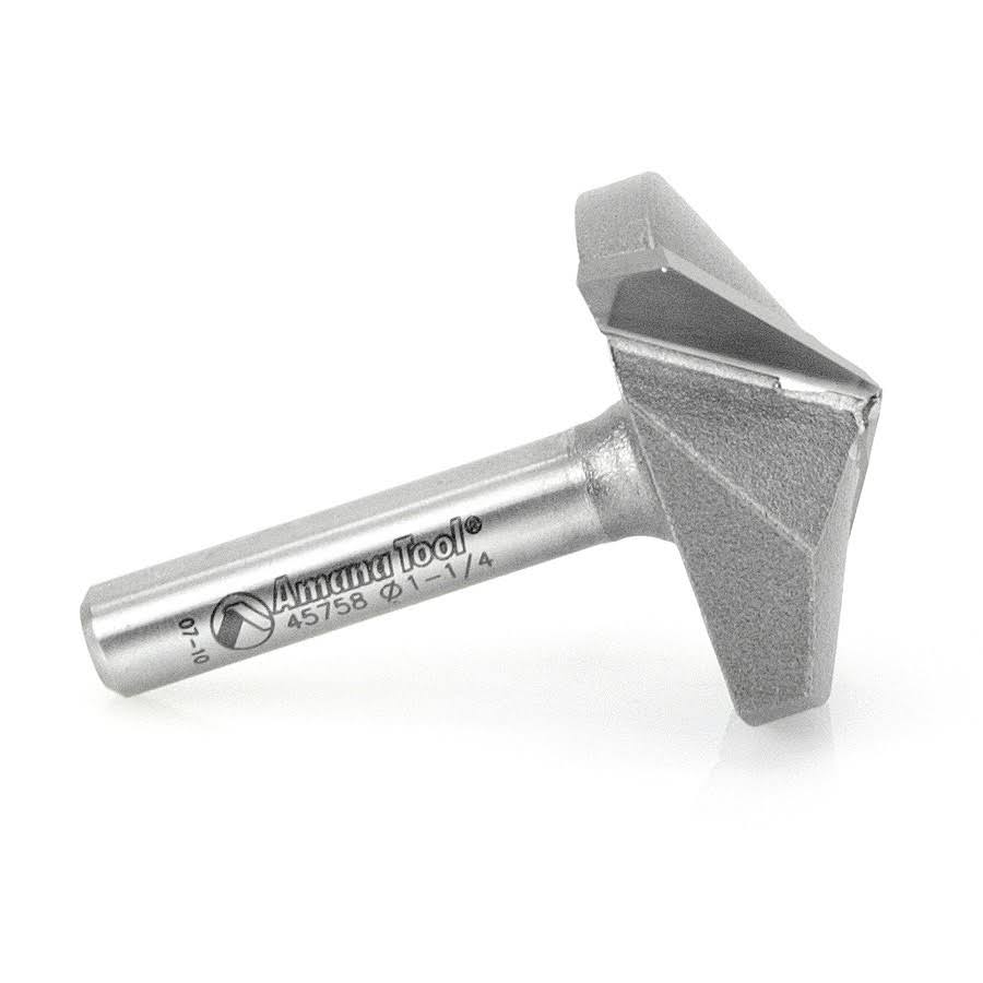 Carbide Tipped V-Groove 130 Deg x 1-1/4 Dia x 31/64 x 1/4 inch Shank S357