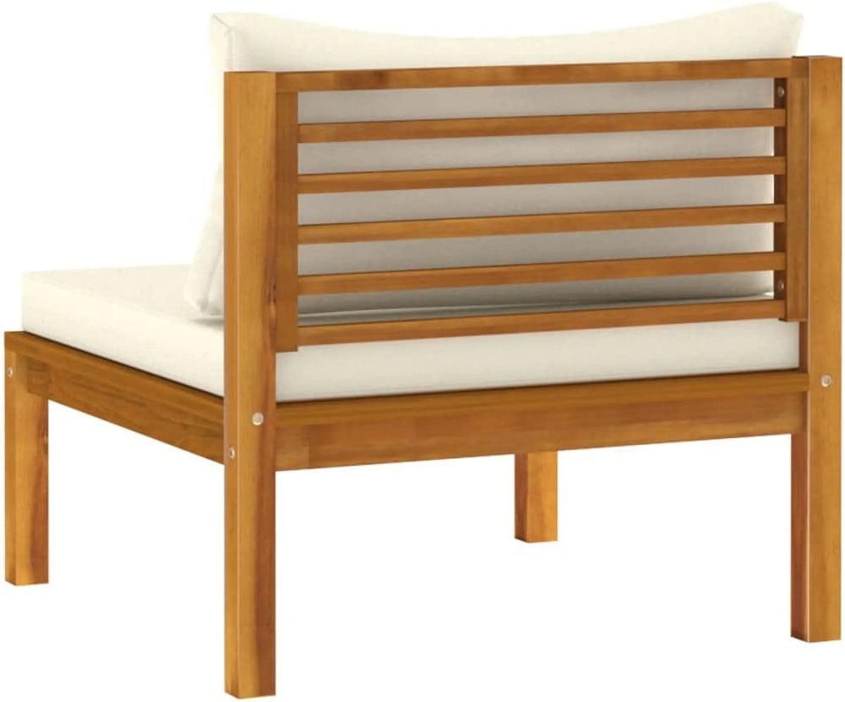 Acacia Wood Patio Chairs with Tea Table and Cushions B756