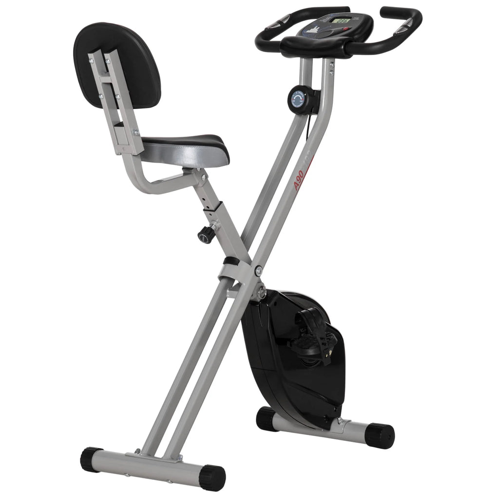 Folding Upright Stationary Indoor Bike with 8 Levels of Magnetic Resistance N5626