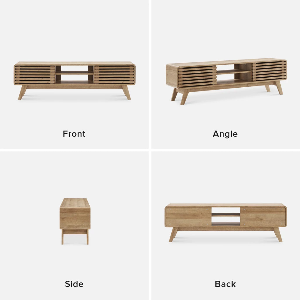 59" Oak TV Stand Console D8310