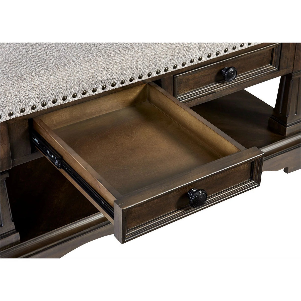 Square Fabric Cocktail Table in Brown G784906