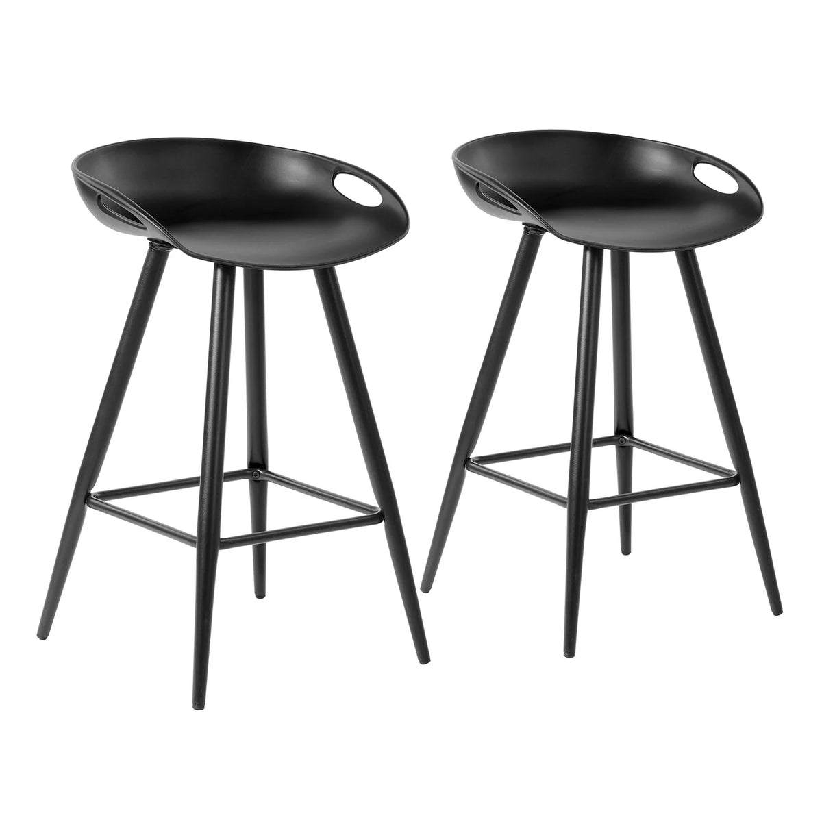 24" Counter Stools Set of 2 Black Q33816