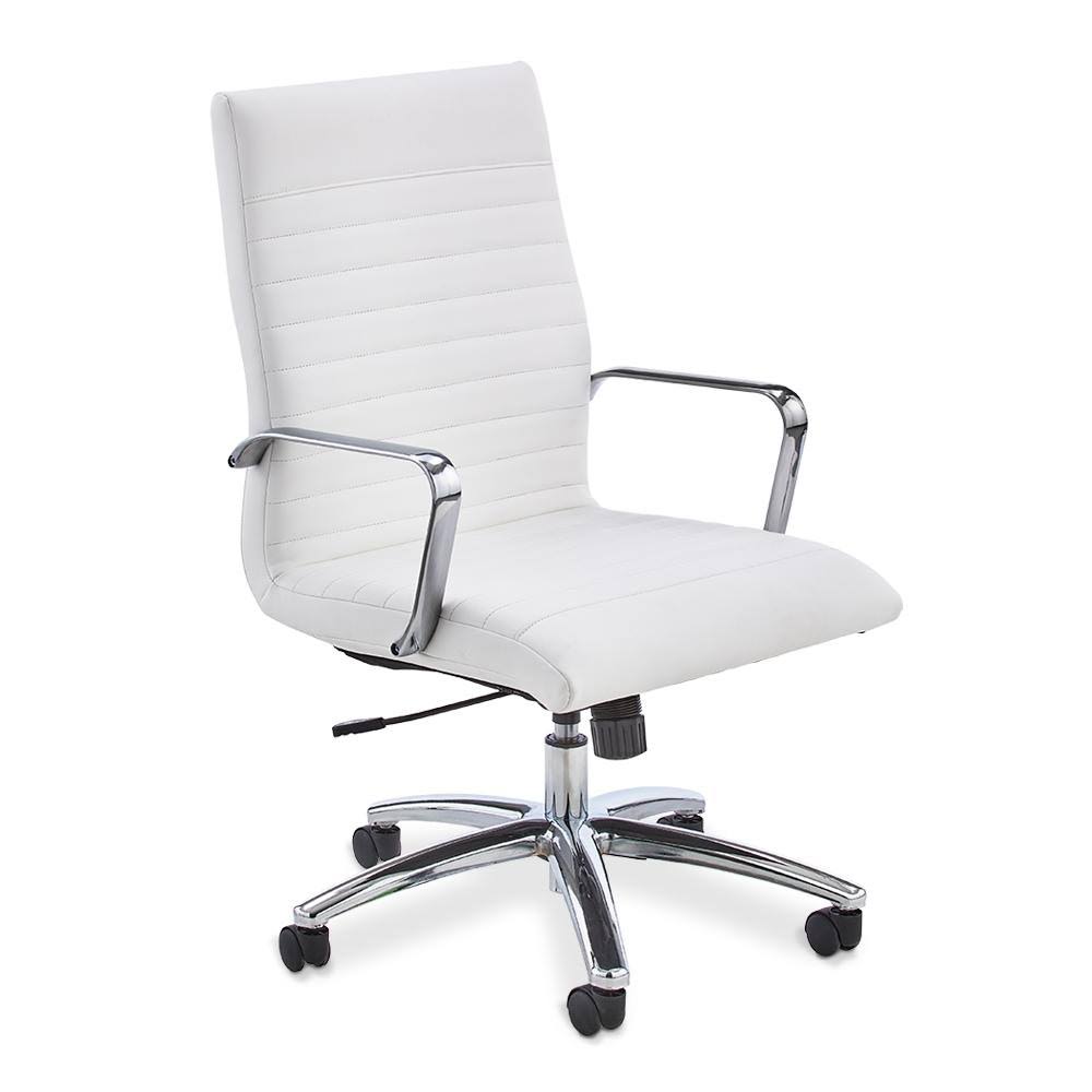 Snow White Polyurethane High Back Office Chair G2801