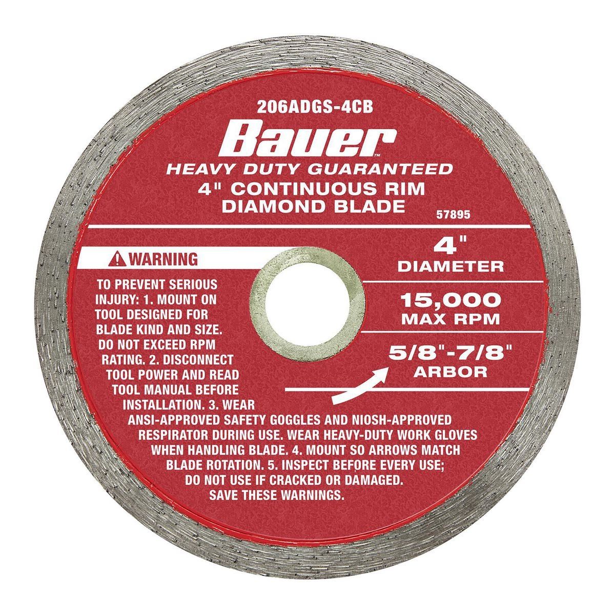 4 in. Continuous Rim Wet Cut Diamond Saw Blade J656